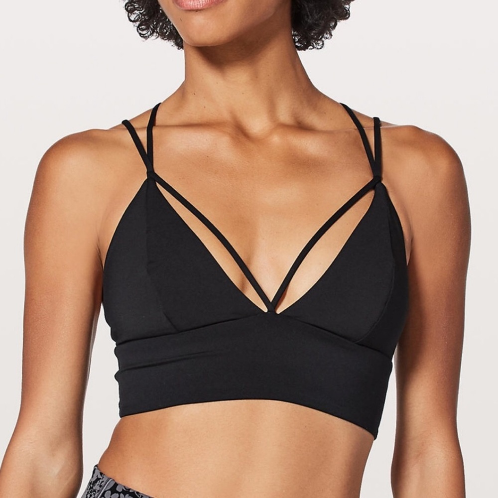 Lululemon Black Pushing Limits Yoga Bra